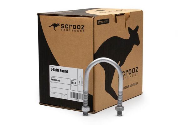 M12 x 140 x 190 U Bolts Gal Box 10 (125NB)