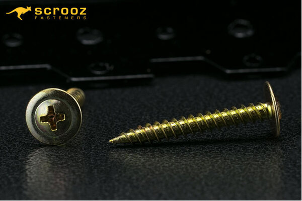 8g x 12mm Wafer Button Needle Gold Zinc pack 100
