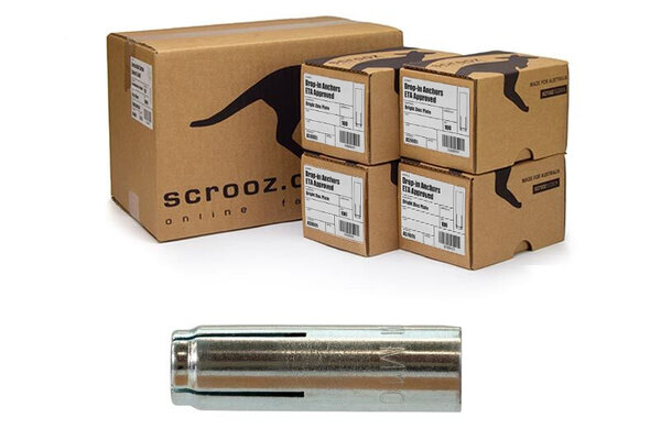Drop in Anchors ETA BZP 8 x 30mm CTN 400