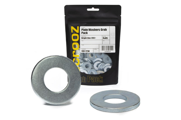 M5 x 10 flat washers zinc plate pack 100