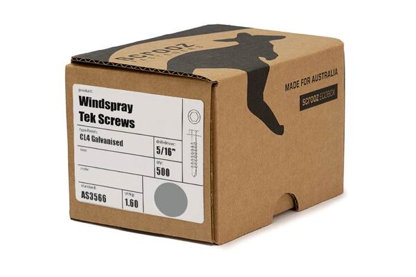 Windspray 10g x 16mm Tek Screws Box 500