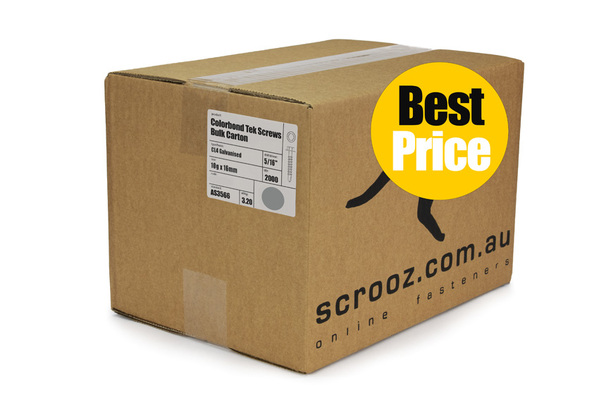 Windspray 10g x 25mm Tek Screws Carton 2000