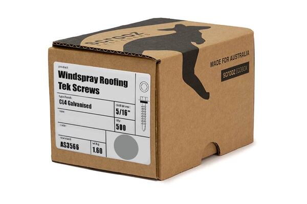 Windspray 12g x 20mm Roof Tek Screw C5 Box 500