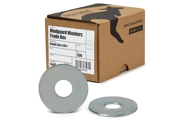Mudguard washers M6 x 20mm zinc box 200