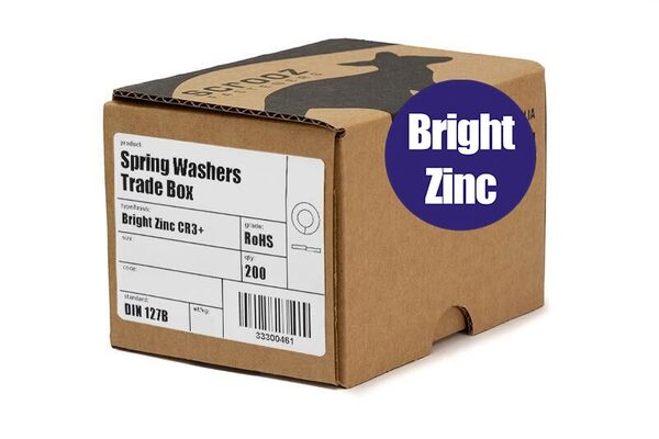 M8 spring washers zinc plated box 200