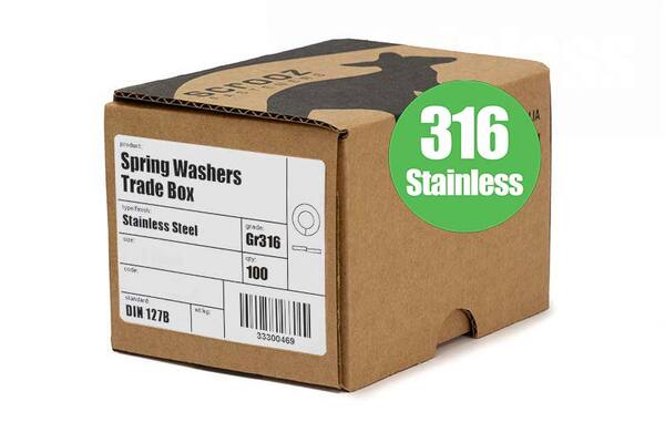 M3 spring washers stainless steel 316 box 100