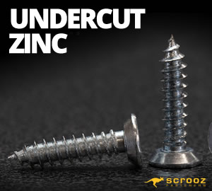 Self Tapping Screws Undercut Zinc