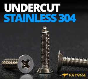 Self Tapping Screws Undercut 304 Stainless