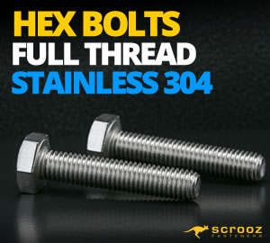 Hex Bolts Full Thread 304 Stainless Steel