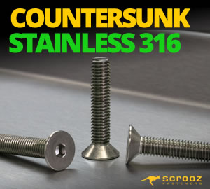 Countersunk Socket Screws 316 Stainless