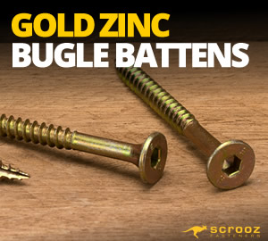 Batten Screws Gold Zinc