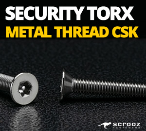 Security Metal Thread Screws Countersunk
