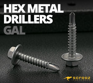 Hex Head Metal Drillers Galvanised