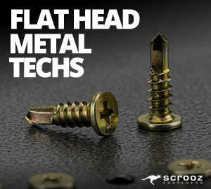 Flat Head Metal Tech Screws