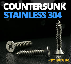 Multi Purpose Self Tapping Screws CSK 304 Stainless